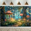 Fairy Forest Glitter Tree Background, Magic Forest Night Photography Birthday Background, Shower Party Photo Shoot Decoration