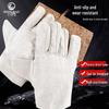 Double-Layer Canvas 24-Thread Heavy-Duty Work Gloves for Welders and Construction Workers