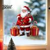 Christmas Gift Ideas Santa Claus Window Static Sticker Reusable Waterproof PVC Decal Decorative Wall Decals HD Printing Clings for Home Glass Doors