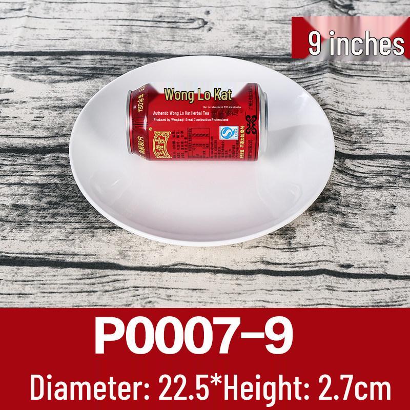 White Melamine Plastic Round Plate for Catering and Restaurant Dining