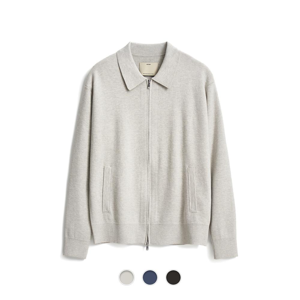 Pottery Comfort Polo Zip-Up Cardigan - 3 Colors