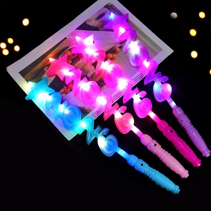 4pcs Light Up Stick Random Hues For Outdoors Activities Family Gatherings Safe Plastic Materials Quick On