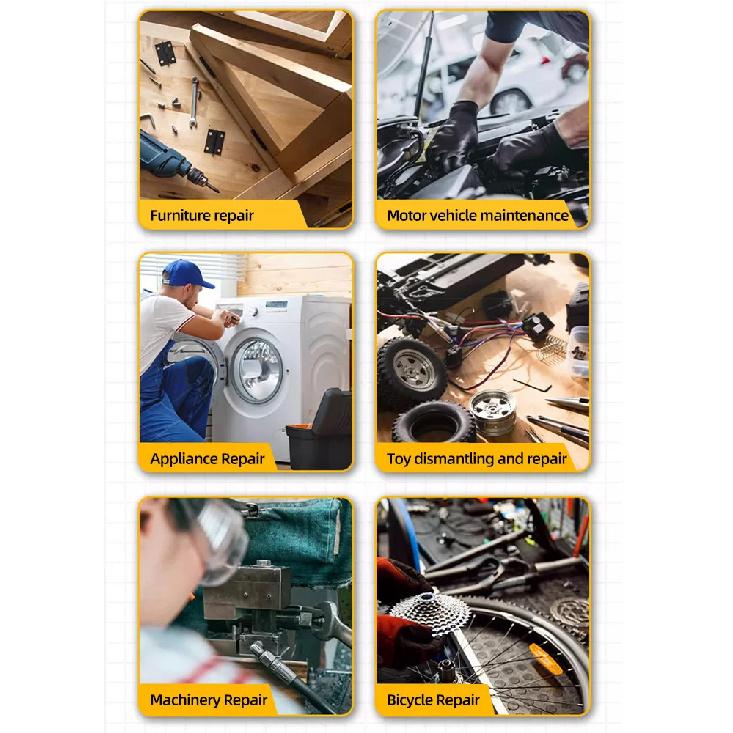 Deli Adjustable Wrench Large Opening Long Handle Universal Spanner Carbon Steel Mechanical Workshop Hand Car Repair Tools