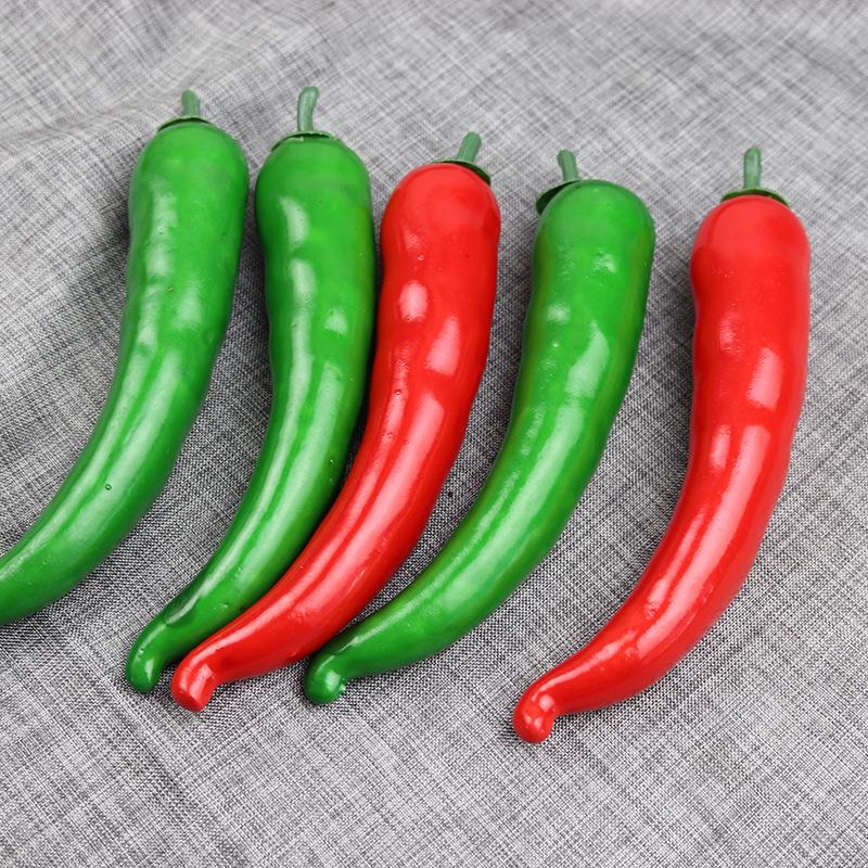 Simulated Chili Bell Pepper Fake Fruit Toy Model for Display