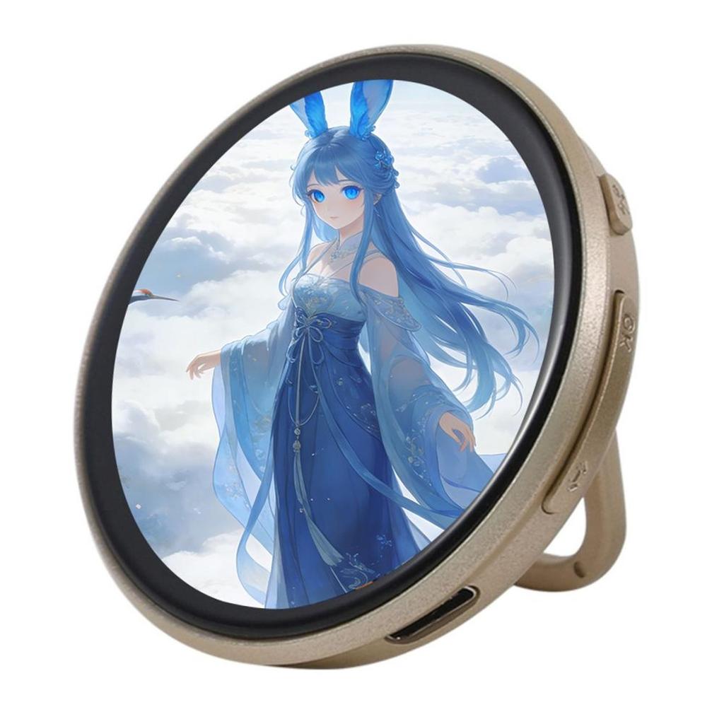 Dynamic Electronic Badge Anime Merchandise Digital Display Badge with Touch Control for Uploading Photos GIFs and Videos