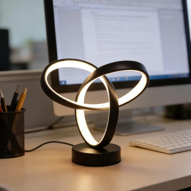 USB Creative Modern Art Desk Lamp Tri color Lighting Suitable for Bedroom, Living Room, Office, Bedside and Other Scenes