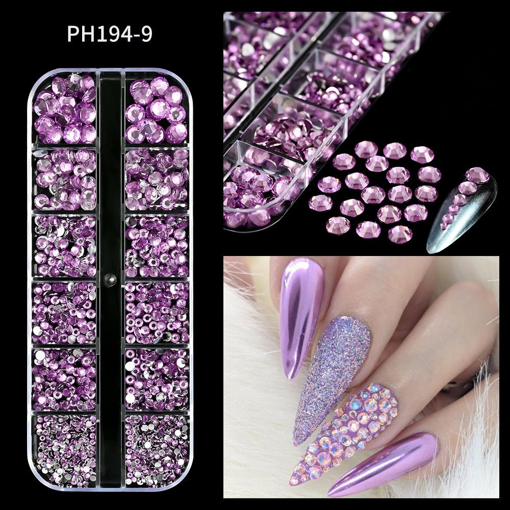 14pcs Resin Rhinestones Colorful Transparent Assorted Sizes Mixed Mini Gems Nail Art DIY Accessories