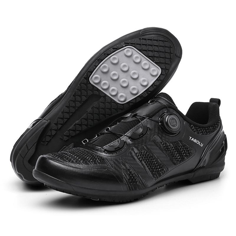 

2025 road bike lock shoes hard-soled cycling shoes new fly-woven breathable lock-free cycling shoes mountain bike shoes 36