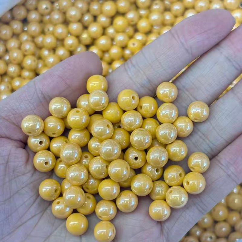 8mm Round Iridescent Tourmaline Beads for DIY Bracelets, Necklaces, Phone Straps, and Clothing Accessories