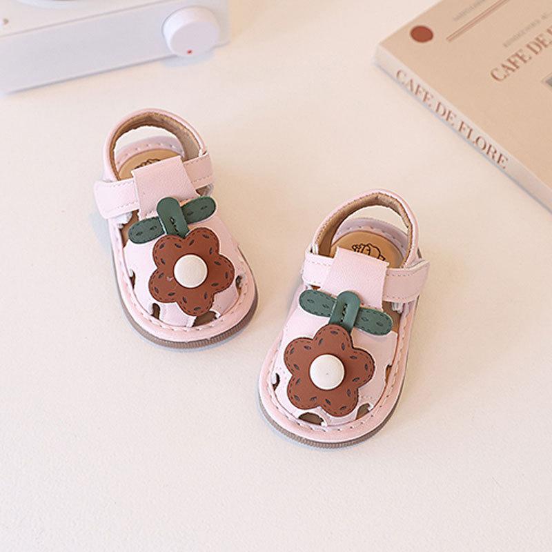 Baby Girl Sandals Bag Head Summer Baby Soft-soled Toddler Shoes 0-2 Years Old Child Princess Call Shoes
