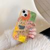 Oil painting cartoon kitten suitable for iphone17promax mobile phone case 16pro simple apple 14x couple 15