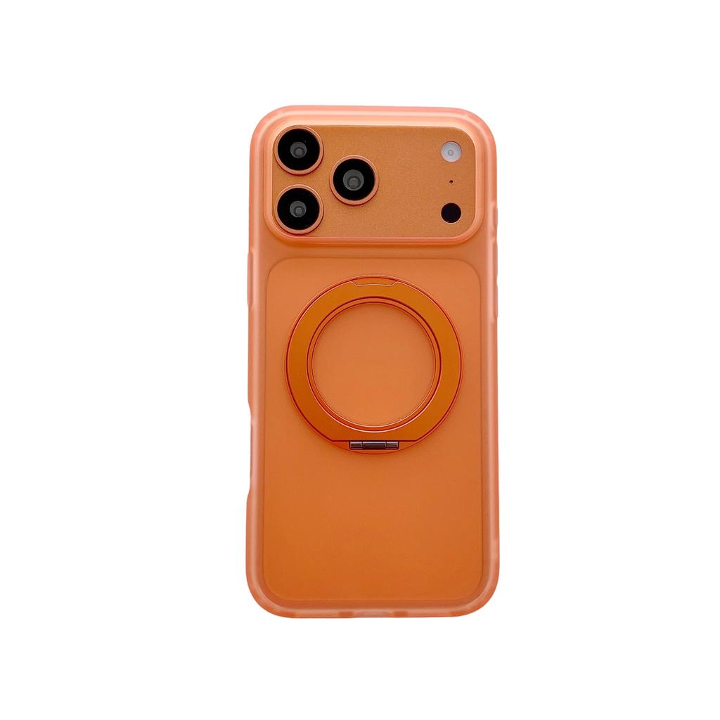 Applicable To iPhone17ProMax Ice Mist Magnetic Suction Bracket Mobile Phone Case Apple 16Pro Anti-drop 15 Protective Case