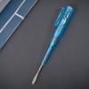 Blue Clear Flathead Voltage Tester Pen Measure 100-500V With Auto Test Function For Electricians Polarity Detection