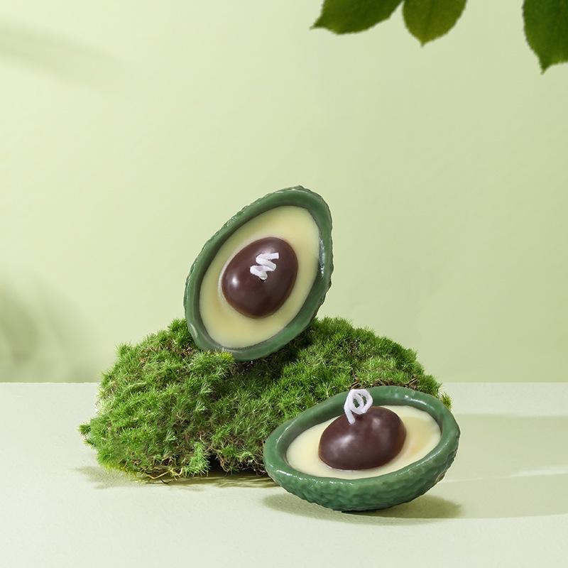 Trendy Handmade Avocado Scented Candle: Creative Fruit-Inspired Decoration for Parties Avocado Scented Candle
