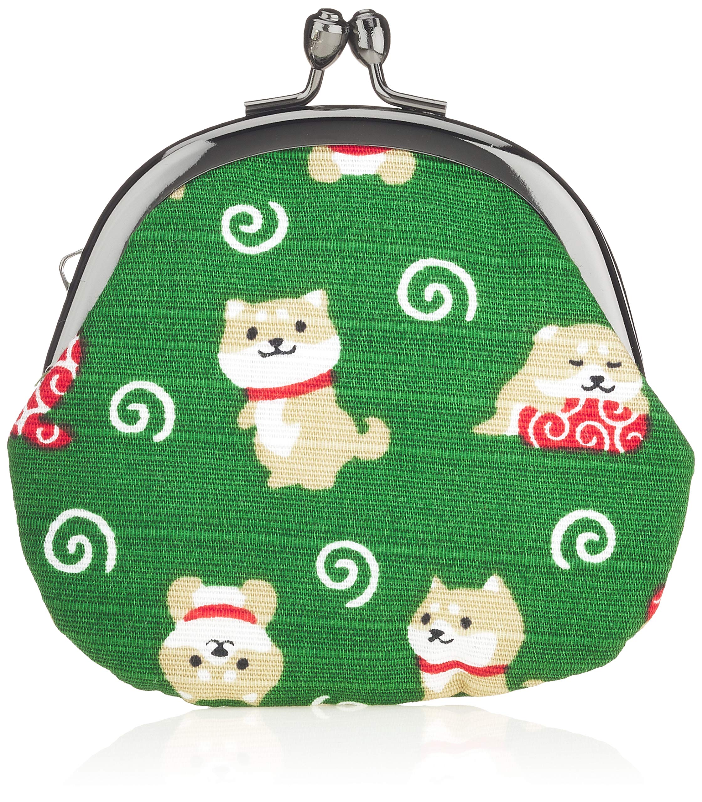 

Maeda Senko Wabunbiyori Mameshiba Errand Round Coin 117808 2.5 Purse, Green, зелений