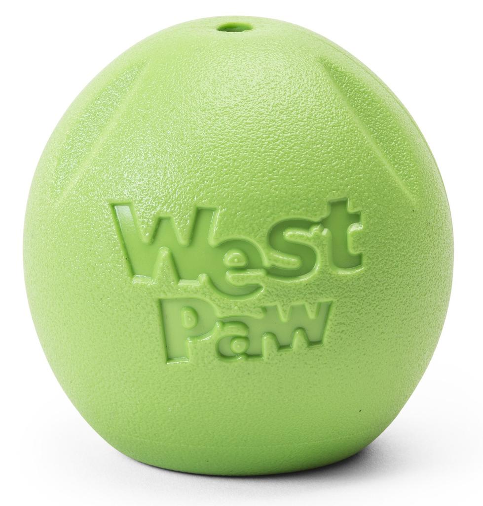 West Paw Zogoflex Echo Randa Hundespielzeug, Hundeball, Dschungelgrün, Groß