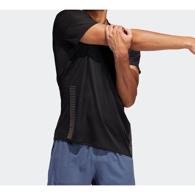 Adidas T Shirts Men's Black Crew Neck Moderate Straight Fit EI6321