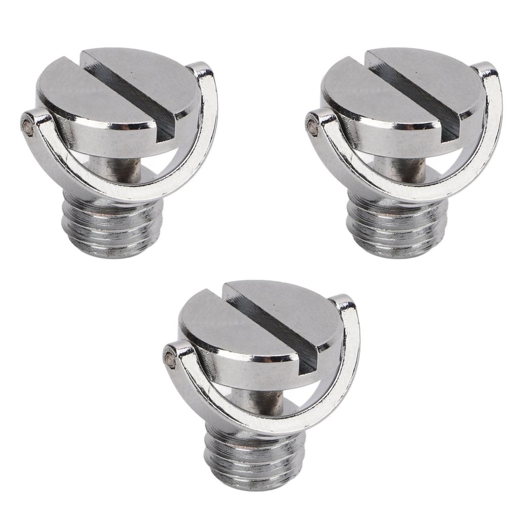 3pcs Camera Screws 3 8in Thread Quick Release Plate Mounting Screw for Photographic Equipment Stand Fill Light Stand