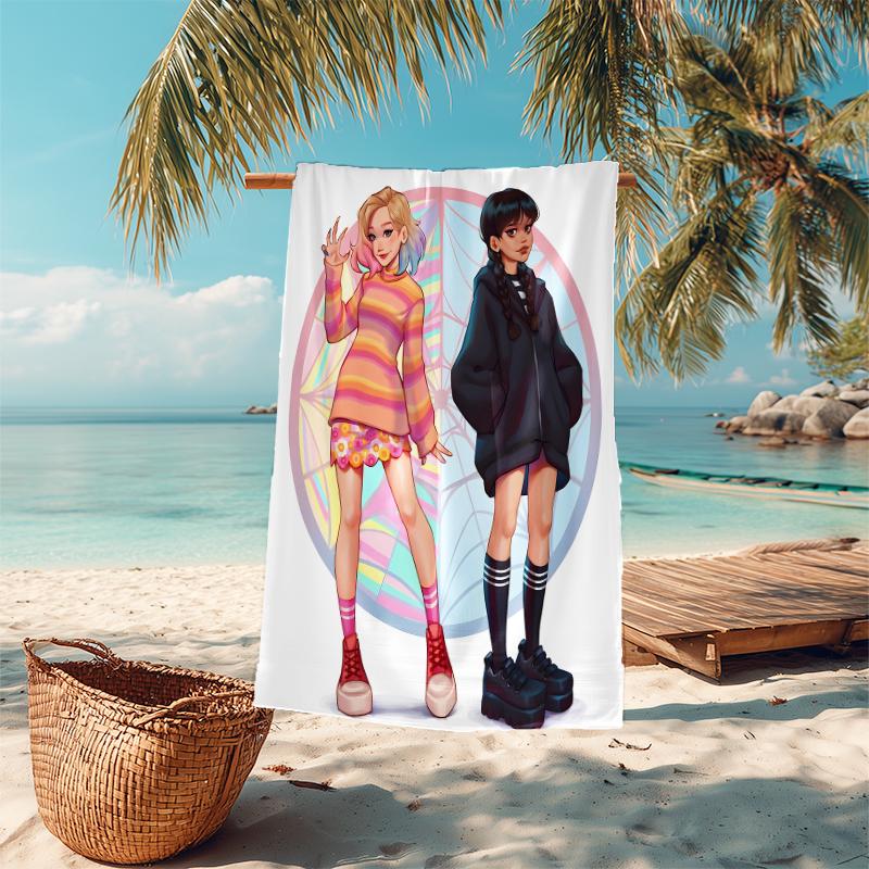 1Pc Colorful Fantasy Duo Beach Towel Microfiber Beach Towel Thin Absorbent For Beach Swimming Yoga Bath Sports 0917160