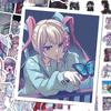65Pcs Cartoon Kangel Stickers Anime Needy Girl Overdose DIY Stickers Scrapbooking Phone Luggage Skateboard Waterproof Decals