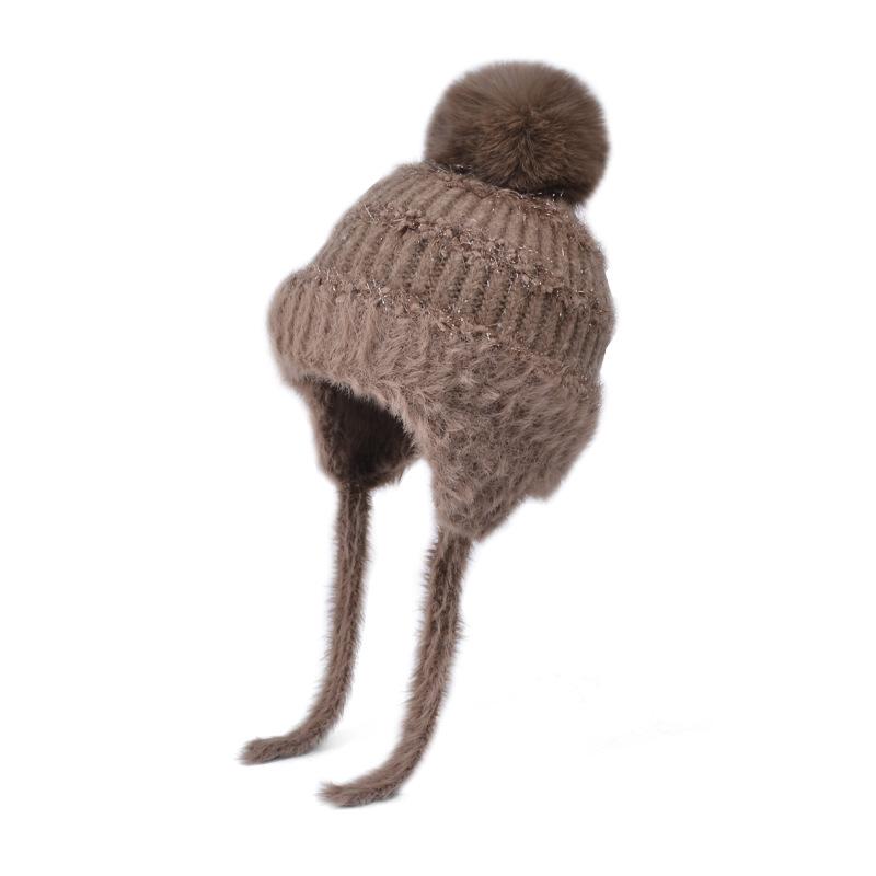 

Осень и зима уличная защита от холода и тепло большая окружность головы пуловер шапка флисовая защита ушей модная вязаная шерстяная шапка дети