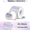 1PK New Holographic Laser Color Transparent Thermal Adhesive Label Roll Suit for Phomemo M110/M200/M120/M220 E210 P50 DETONG P1