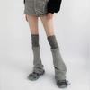 Y2K Mid-Calf Jacquard Breathable Spring Daily Long Tube Slouch Socks Polyester Knitted Wide Leg Thick for Women