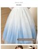 Elsa-Style Embroidered Beaded Girls' Ice Queen Dress: Birthday and Piano Performance Gown