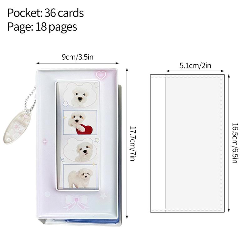 36 Pockets Photocard Binder Photo Album Colorful Four-Grid Photo Storage Book Star Photo Booth Frames Kpop Card Collection Book