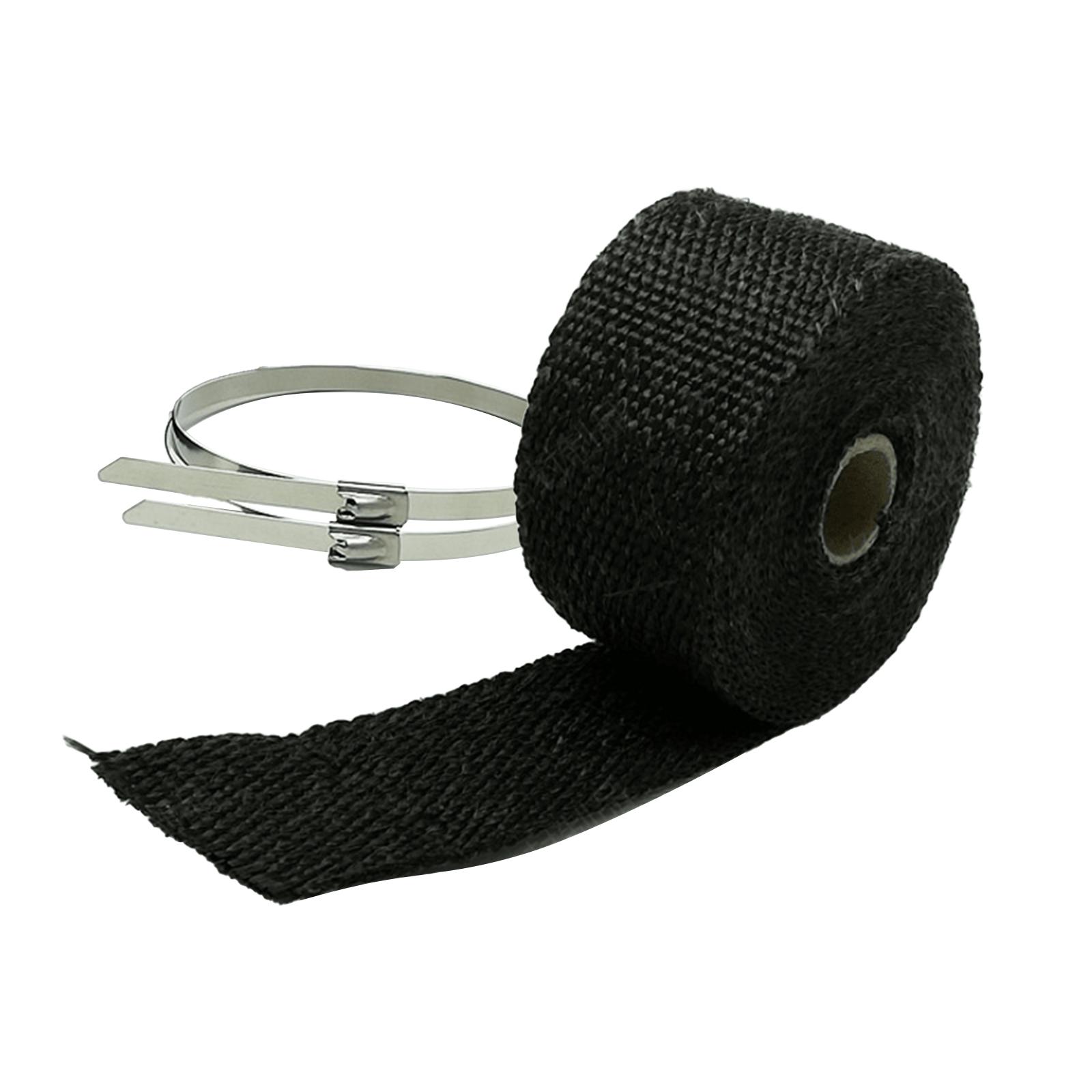 Exhaust Heat Tape Portable Tent Stoves Tube Wrap Fireproof Pipe Wrap for Chimney Exhaust Tube Power Line Motorcycle Flue 5m