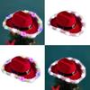 Feather Brim Cowboy Christmas Hat with Feather Brim Christmas Felt Adult Hat