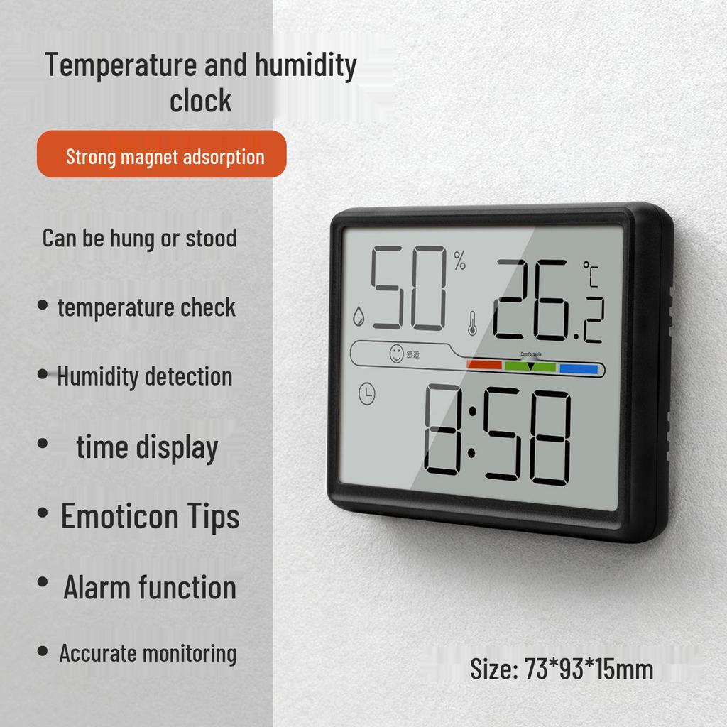 Cross-Border Multifunctional Weather Clock: Color Screen, Perpetual Calendar, Temperature & Humidity Monitor, Backlight, Alarm, Smart Features.