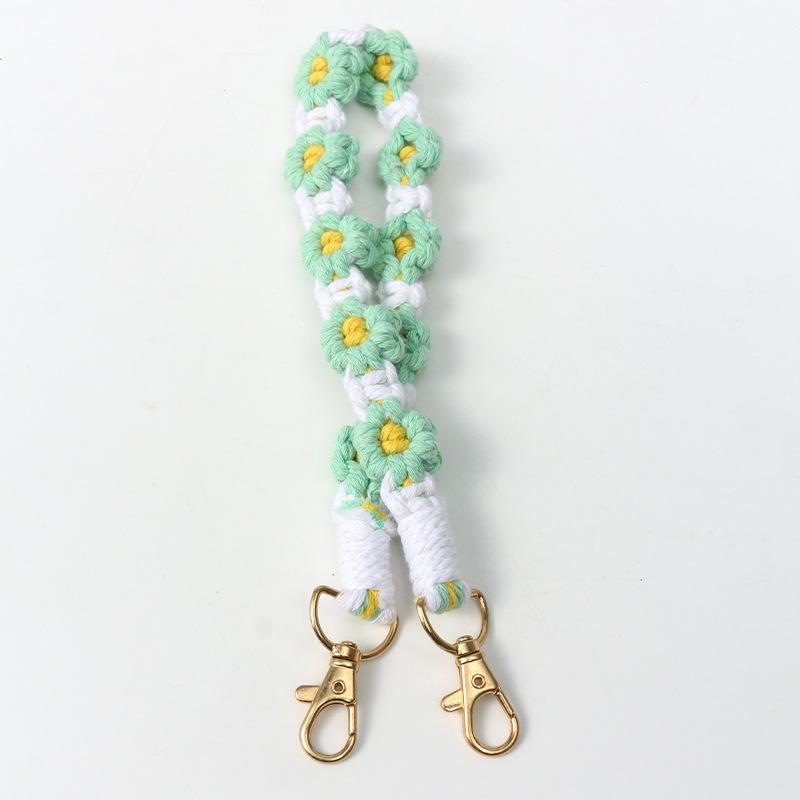 Nordic Style Hand-woven Small Daisies Cute Flowers Stanley Water Cup with Water Cup Rope Cup Cover Silicone Ring