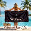 Custom Text Beach Towel, Soft Absorbent Swimming Multi-use TowelScream Ghostface
