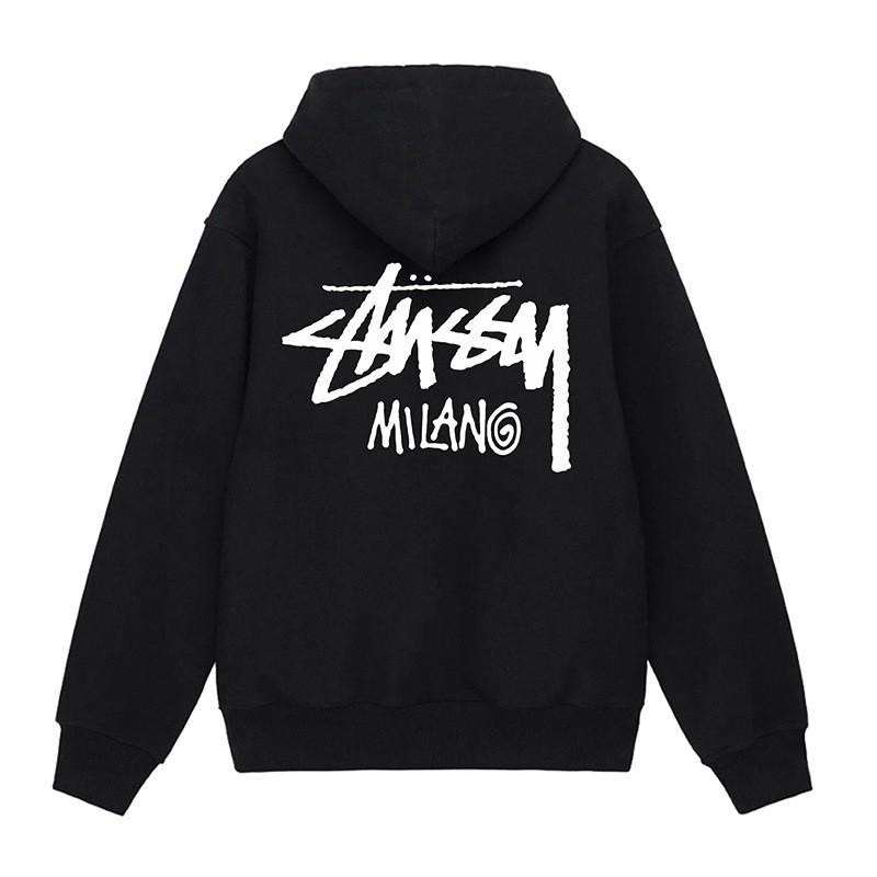 STUS American Street City Limited Letter Print Hoodie Loose Fit Winter Sweatshirt Men Women