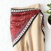 Spring and summer printed skirt women's triangle towel skirt curtain decorative belt towel stacked short skirt fart curtain new fashion