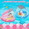 Children's Swimming Ring Awning Baby Seat With Toy Table Pants Circle Octopus Round Seat