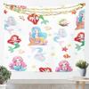 Rosa Schmetterling Wandteppich Garten Wandkunst Lila Blaue Schmetterlinge Druck Wandbehang Decke für Wohnzimmer Schlafzimmer Kawaii Rosa