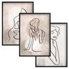Wall Paintings Posters In Black Frame Set for Bedroom Abstraction