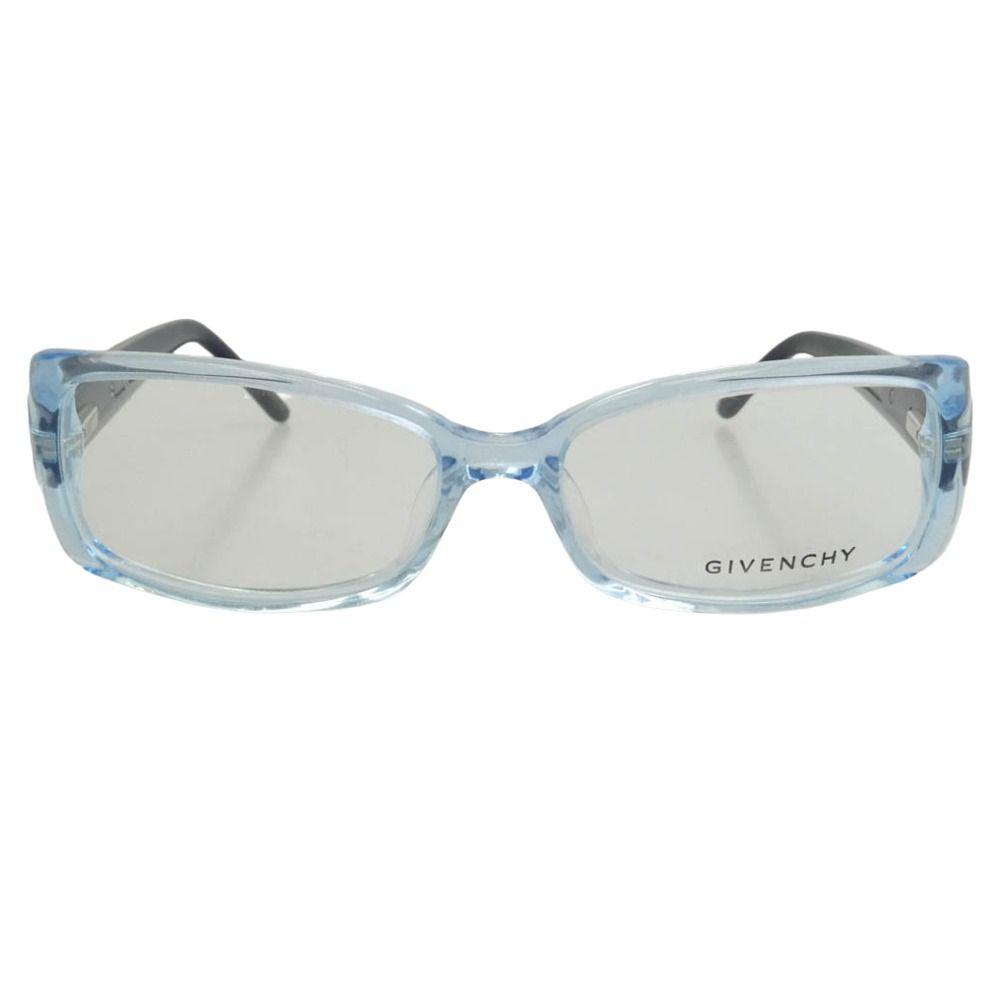 Used GIVENCHY Givenchy VGV 704 Clear frame Side logo engraved glasses Glasses Frame: Blue Lens: Clear [Used]
