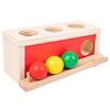 Montessori Holzmünz- und Ballbox Lernspielzeug für Kleinkinder (Alter 1-3)