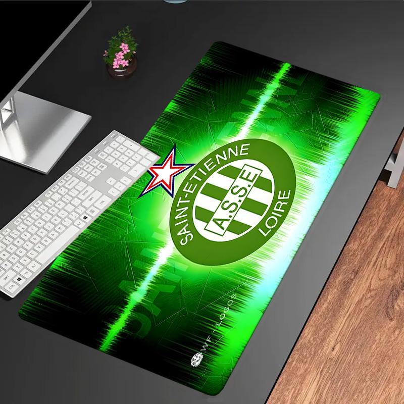 Saint-etienne Football Club Mauspads, Gummiunterseite, Mauspads für Gamer und Bürogebrauch, Gaming-Schreibtisch , Leicht zu reinigende Matte Weihnachts-Fan-Geschenke