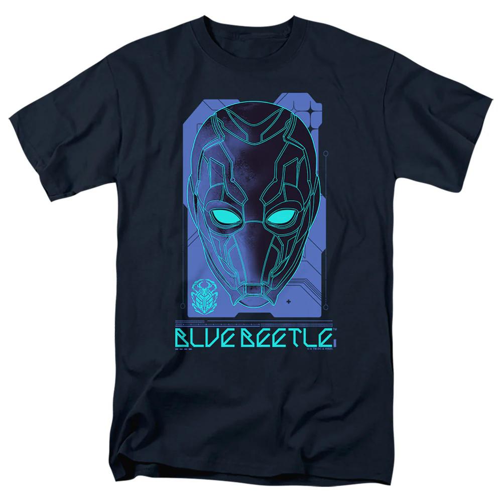 

Blue Beetle (2023) Large Mask Mens T Shirt Navy Officially Licensed M