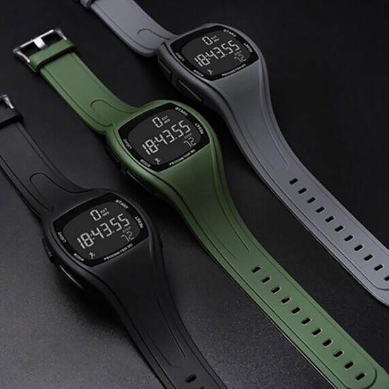 3D Pedometer Alarm Chronograph Multifunction Men Digital Wrist Watch Waterproof