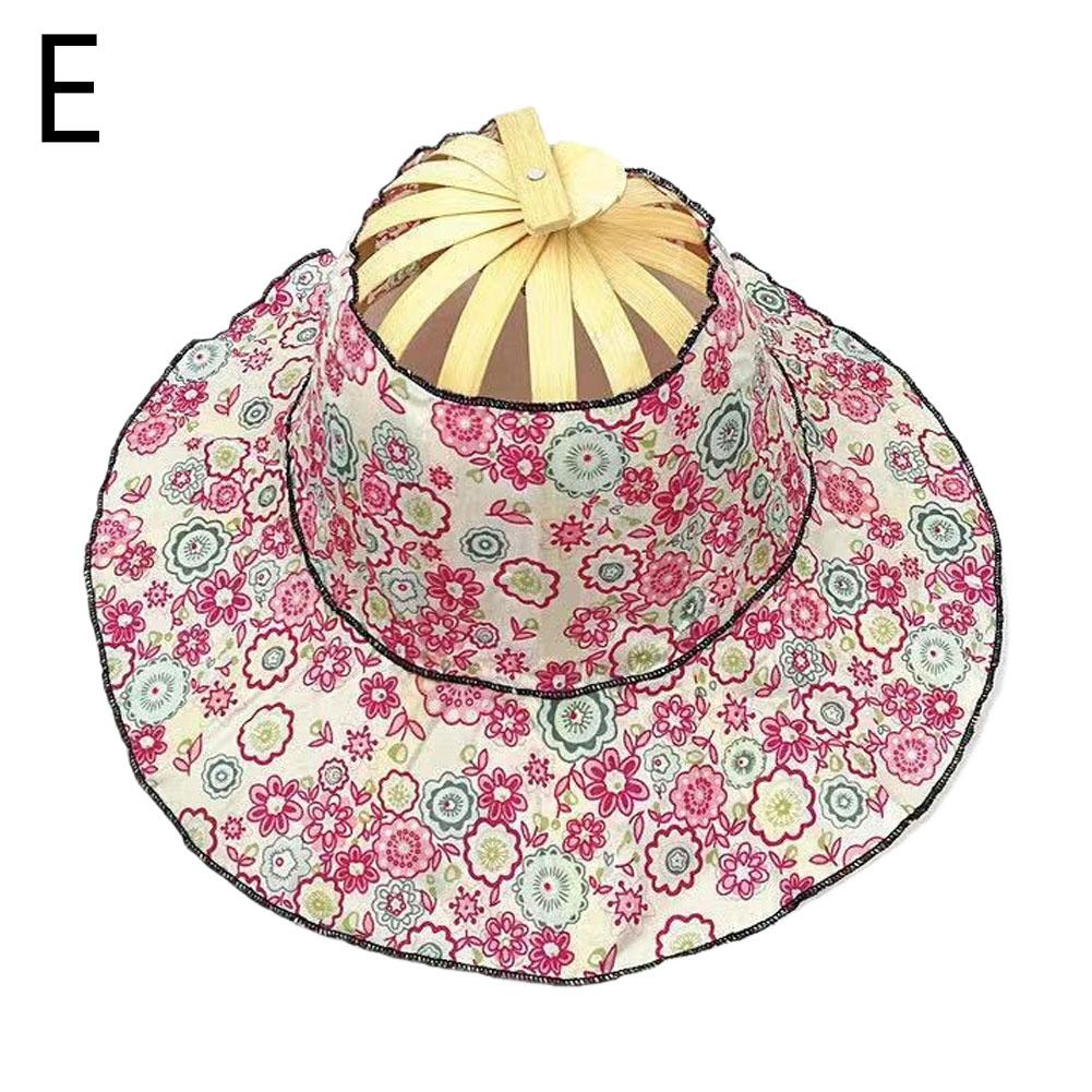 Nieuwe Zomer Buiten Sporten Strand Zonbescherming Mode Bamboe Ventilator Hoed Opvouwbare Bamboe Multifunctionele Toerisme Ventilator Hoed Decoratie
