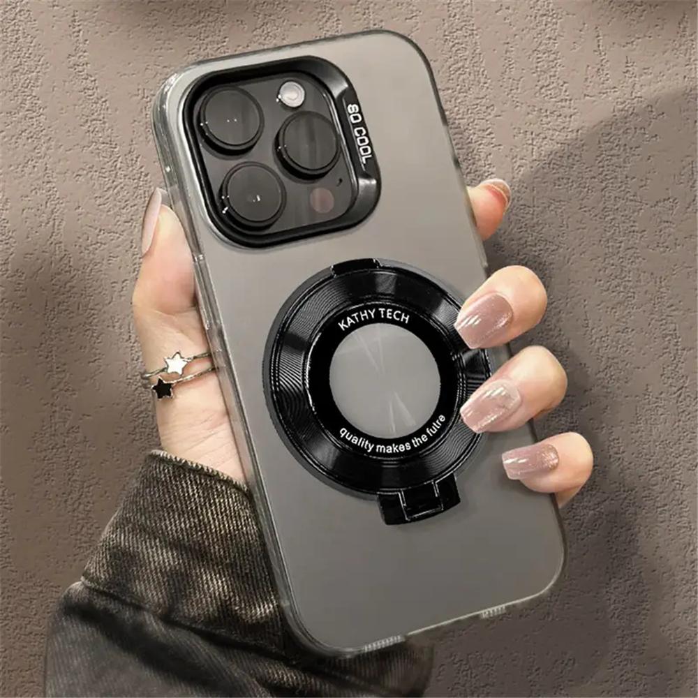 Shockproof Acrylic Phone Case For Xiaomi POCO X7 X6 X5 X3 NFC M6 F6 F7 Pro POCO C65 C75 Magnetic Stand Holder Back Cover Funas