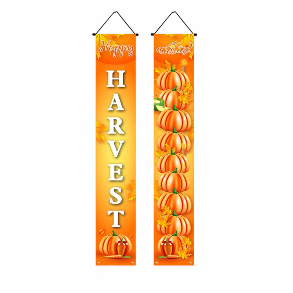 2-Pack Of Thanksgiving Couplets, Event Parties, Photo Backgrounds, Decorative Couplets, Door Curtains