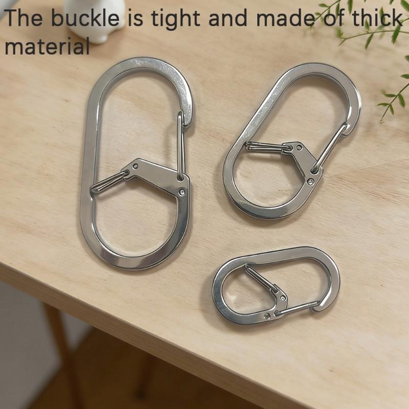 Heavy Type Stainless Steel G Shape Carabiner Clip Quickly Release Fastener Clip for Outdoor Camping Hiking