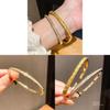 Luxury Copper Open Bracelet With Zircon Stones And Classic Round Elements For Women