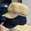New British Retro Style Autumn and Winter Thickened Woolen Octagonal Hat Women's Personalized Beret Fashion Newsboy Hat Painter Hat